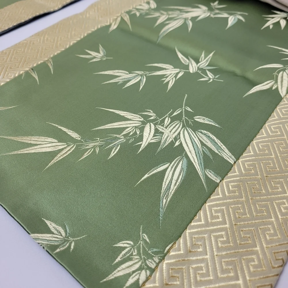 bamboo leaves silk placemat set
